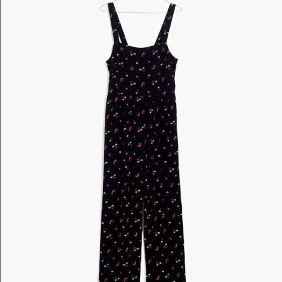 SOLD -New Madewell Smocked Jumpsuit in Flower Toss - Picture 4 of 4